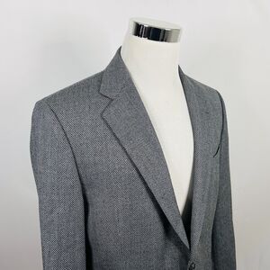 Joseph Abboud 42R Sport Coat Wool Silk Gray Knit Two Button Lined Double Vented